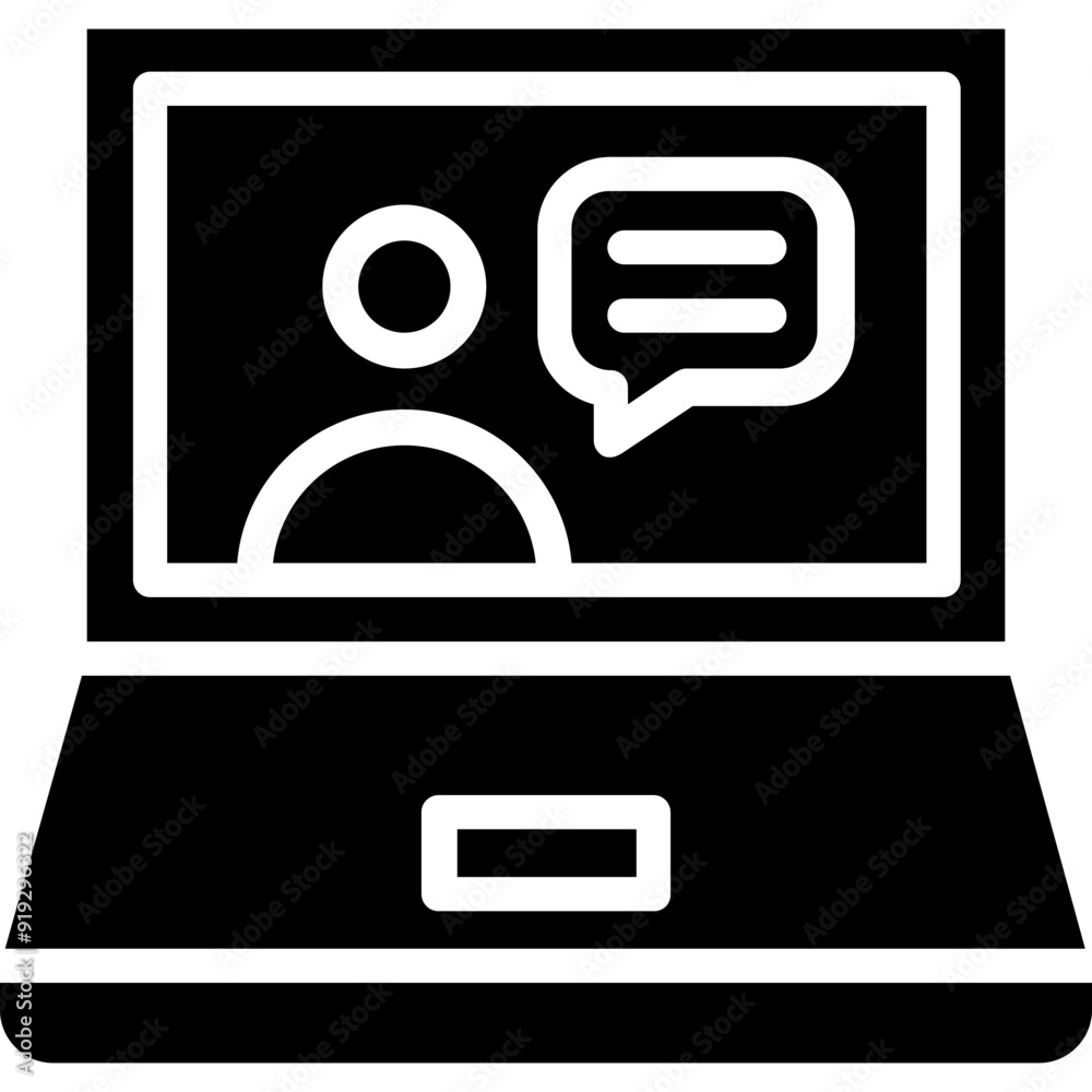 Chat Support vector icon in glyph style Chat Support vector icon in glyph style