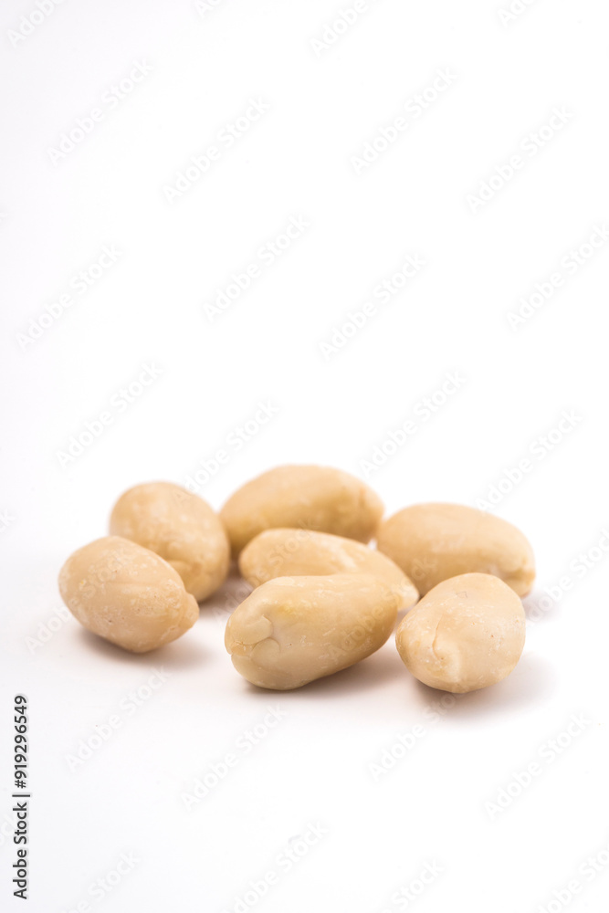 Cashew nuts on white background. Close up. Isolated. Cashew nuts on white background. Close up. Isolated.