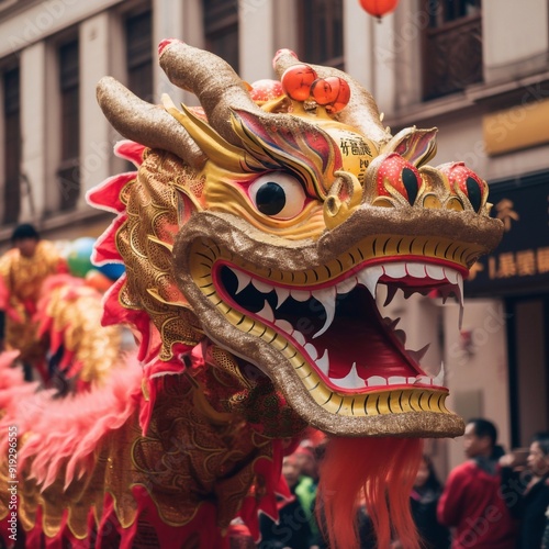 Chinese New Year parade, dragon dance