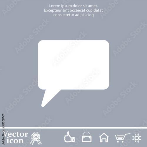 Vector icon of white color on a gray background