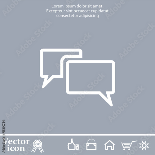 Vector icon of white color on a gray background