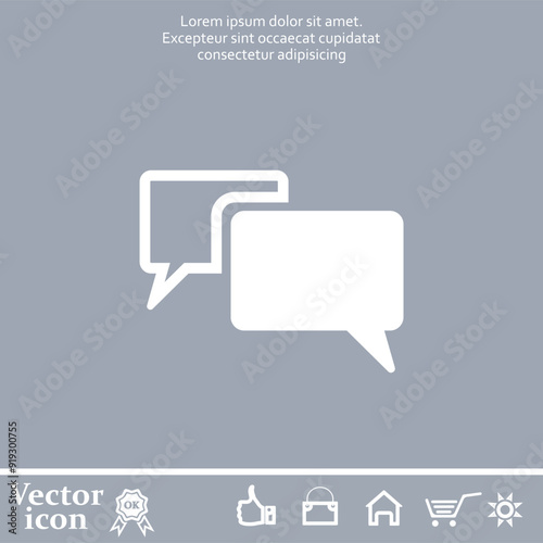Vector icon of white color on a gray background
