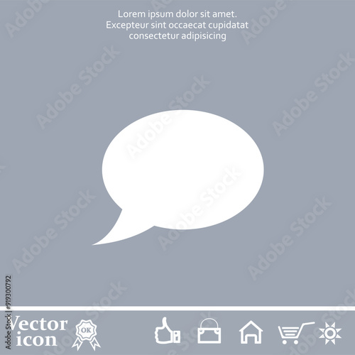 Vector icon of white color on a gray background