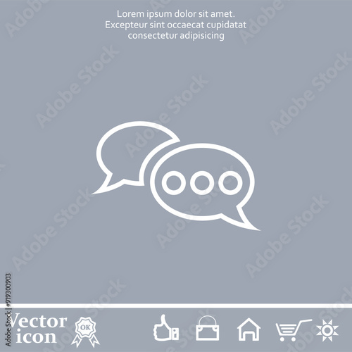 Vector icon of white color on a gray background