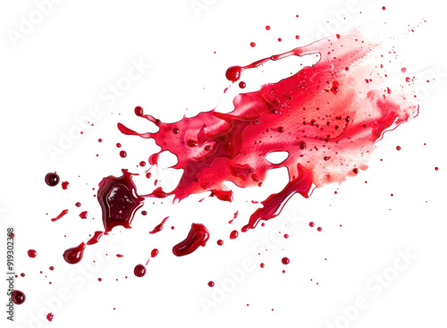 PNG Vibrant red paint splatter art