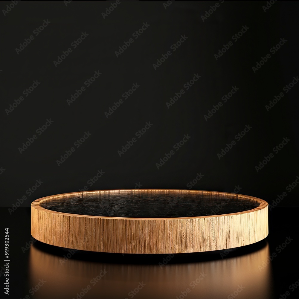cabon fiber podium on black background, generative ai cabon fiber podium on black background, generative ai