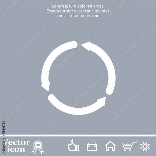 Vector icon of white color on a gray background