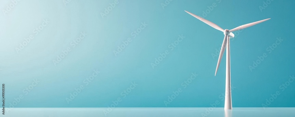 Close-up of wind turbine blades turning against a clear blue sky, renewable energy, environmental sustainability Close-up of wind turbine blades turning against a clear blue sky, renewable energy, environmental sustainability