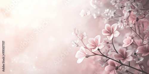 Wallpaper Mural Light pink cherry blossoms in soft focus with a gentle pastel background, capturing the essence of spring and renewal, ideal for seasonal designs. Torontodigital.ca