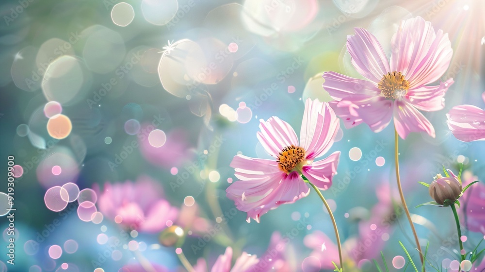 arriere plan colorés avec des fleurs ,lumineux ,été ,illustration, ia générative arriere plan colorés avec des fleurs ,lumineux ,été ,illustration, ia générative