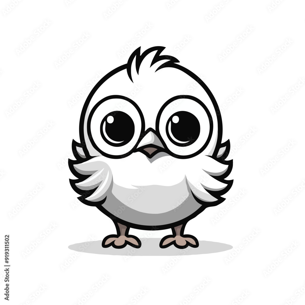 very simple chick drawing, icon style, vector style, black and white, white background very simple chick drawing, icon style, vector style, black and white, white background