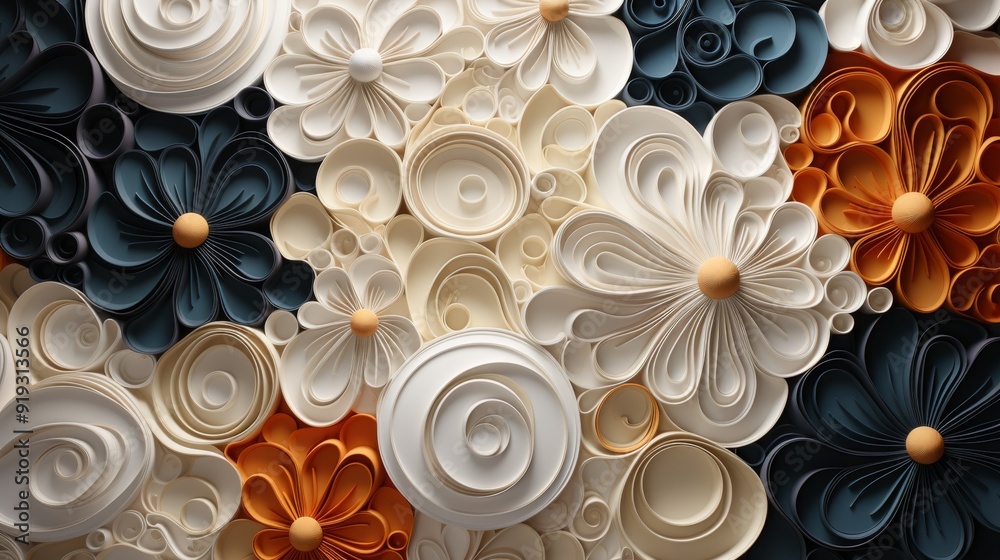 Abstract Floral Arrangement in Paper Abstract Floral Arrangement in Paper