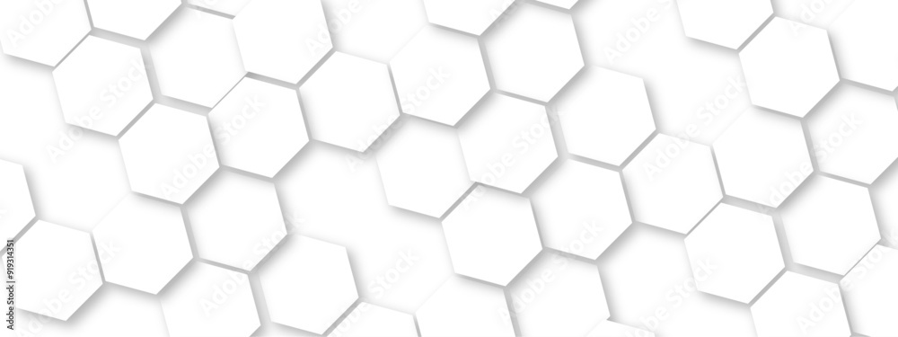 Vector technology background with hexagon concept design. Embossed Hexagon , honeycomb white shadow. Luxury White 3D futuristic honeycomb mosaic white background. Vector technology background with hexagon concept design. Embossed Hexagon , honeycomb white shadow. Luxury White 3D futuristic honeycomb mosaic white background.