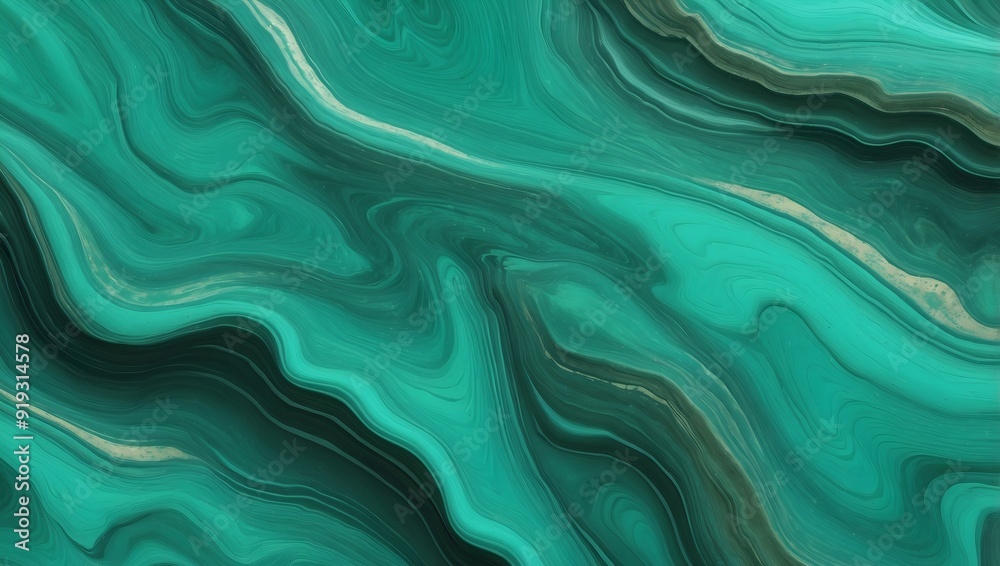 Fototapeta premium Design Hintergrund - Flüssige Farbe - Türkis - Moosachat
