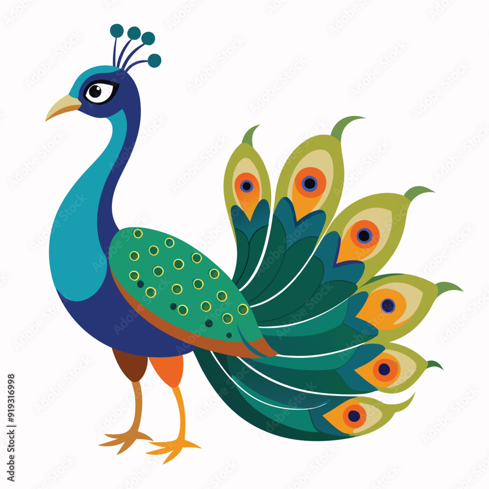 peacock with feathers peacock with feathers