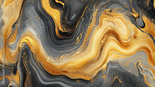 An abstract pattern composed of yellow and dark grey