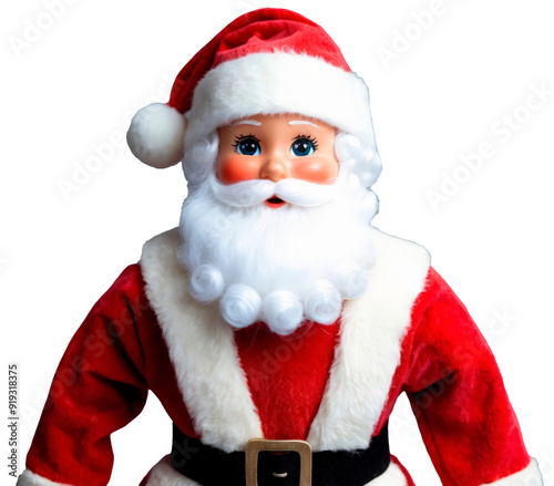 Santa Claus doll, Christmas and celebration concept, on transparent background PNG