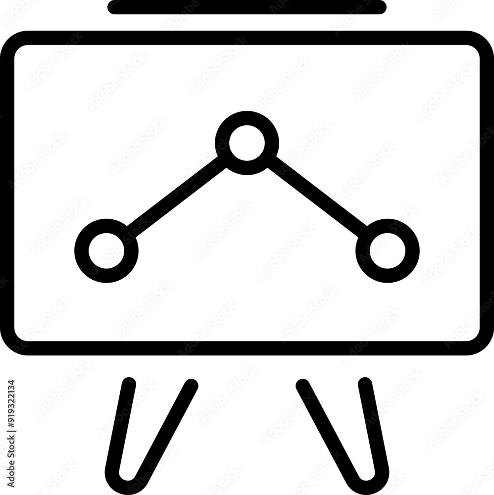 Presentation icon. Workspace symbol. Linear style. Presentation icon. Workspace symbol. Linear style.