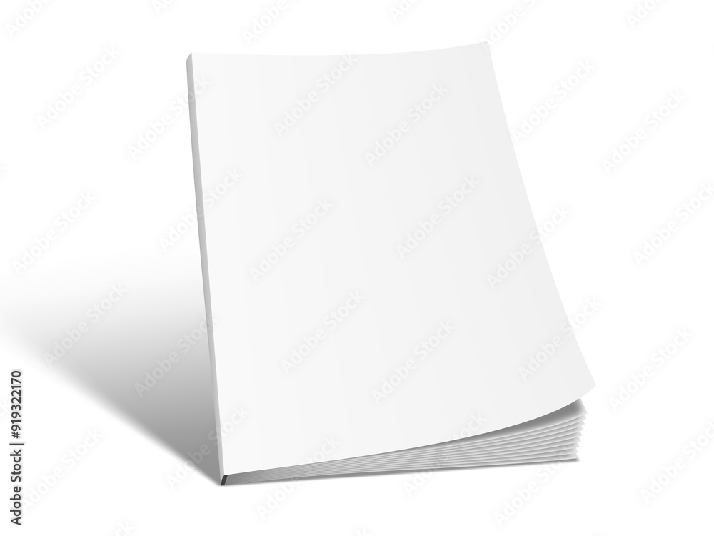 Blank Cover Magazine Or Booklet On White Back Blank Cover Magazine Or Booklet On White Back
