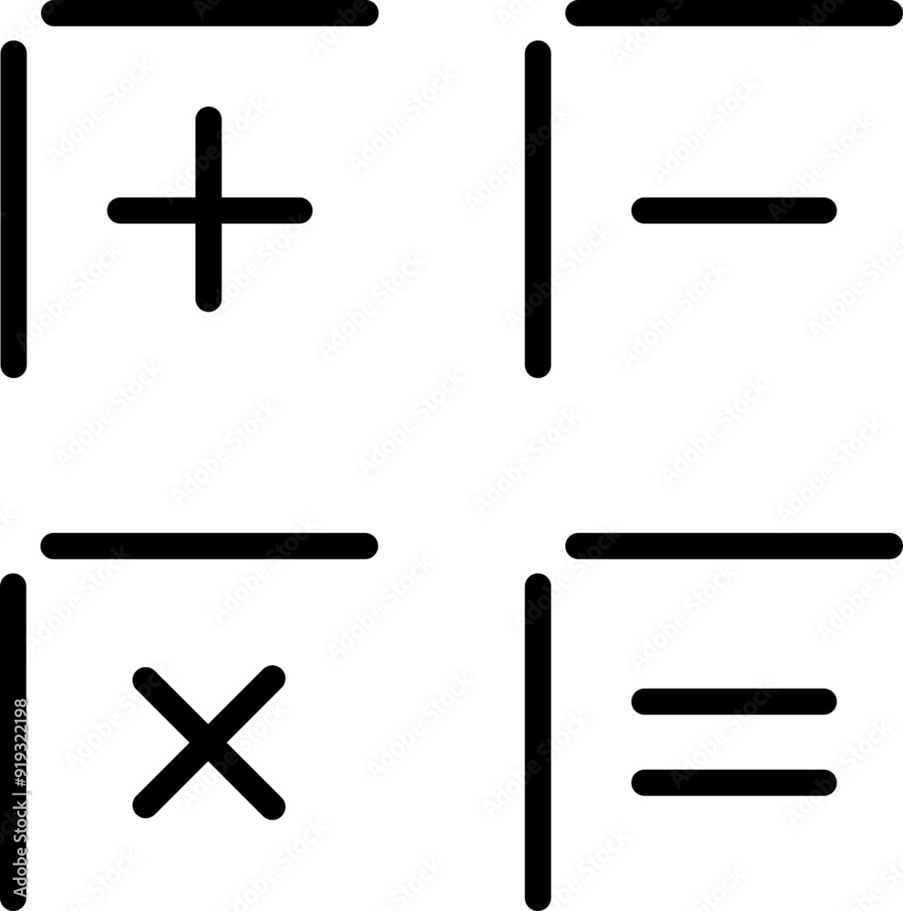 Obraz premium Calculator icon. Linear style.