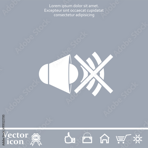 Vector icon of white color on a gray background