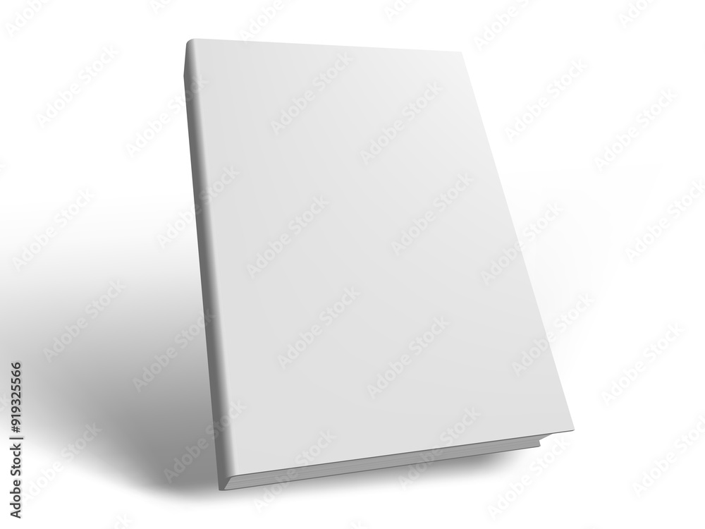 Blank White Book Cover With Shadows For Branding Blank White Book Cover With Shadows For Branding
