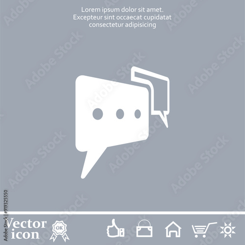Vector icon of white color on a gray background
