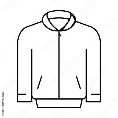 bomber outerwear male line icon vector. bomber outerwear male sign. isolated contour symbol black illustration