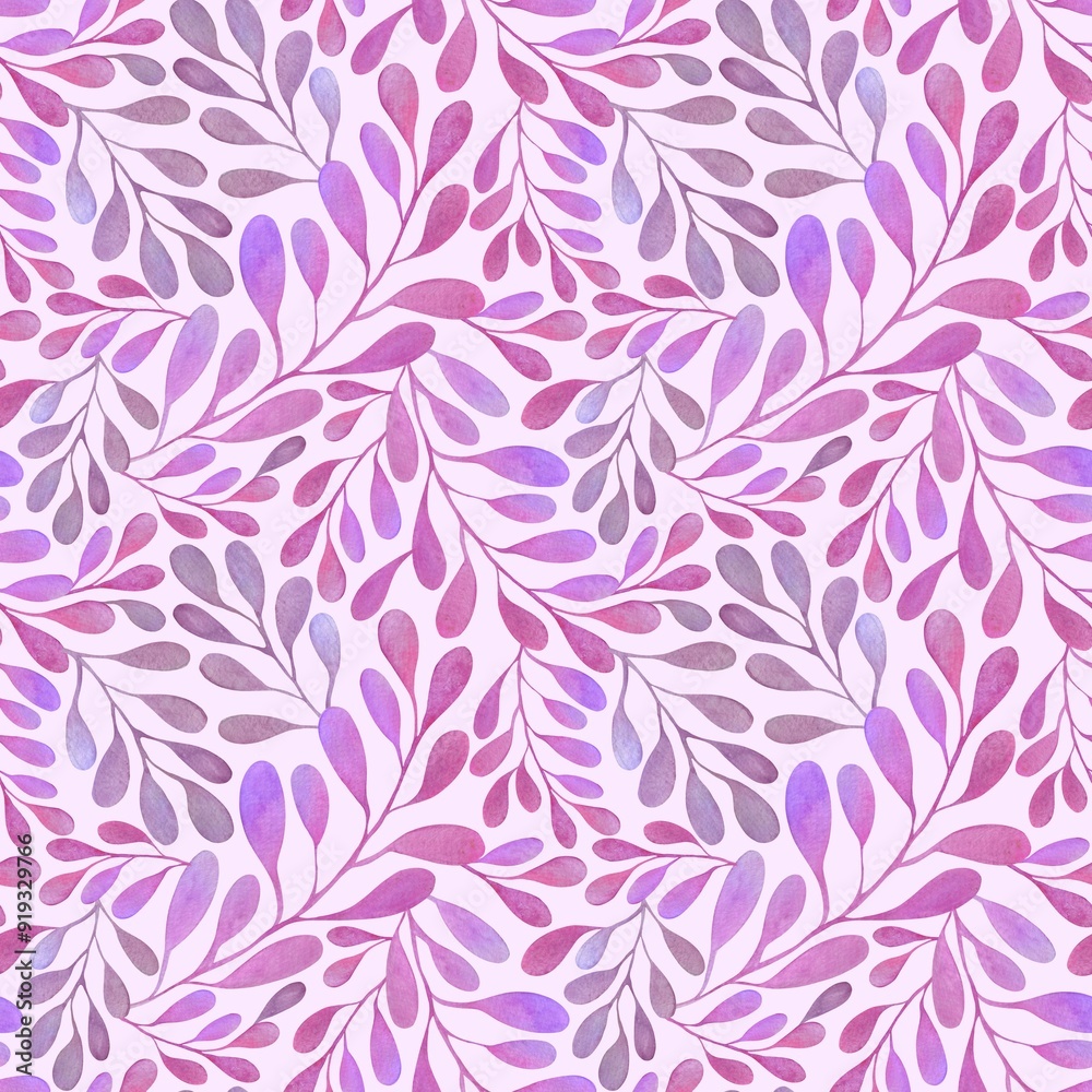 cute watercolor romantic seamless pattern with pink leaves. botanical print for Valentines day packaging paper, fabrics, wrapping gifts, scrapbooking cute watercolor romantic seamless pattern with pink leaves. botanical print for Valentines day packaging paper, fabrics, wrapping gifts, scrapbooking