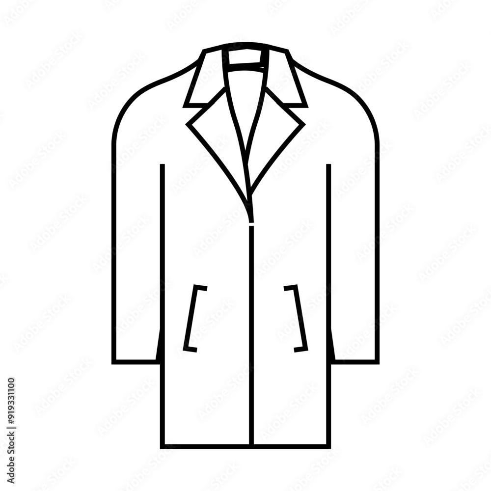 lab outerwear male line icon vector. lab outerwear male sign. isolated contour symbol black illustration lab outerwear male line icon vector. lab outerwear male sign. isolated contour symbol black illustration