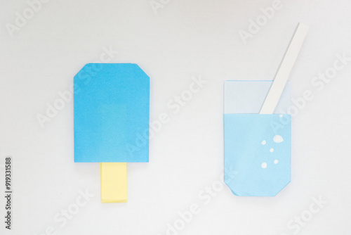Origami made by a child (image of summer) 5