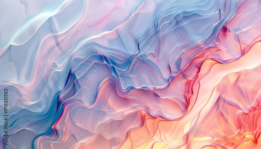 Abstract wallpaper with flowing, organic patterns in soft pastel tones, ideal for a calming Abstract wallpaper with flowing, organic patterns in soft pastel tones, ideal for a calming