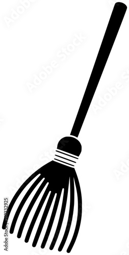 broom illustration housekeeping silhouette dust logo housework icon sweeping outline household equipment dustpan duster brush work cleaner clean house shape floor sweep witch for vector graphic