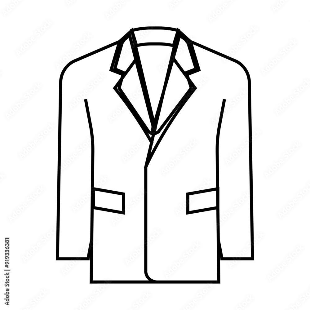 coat outerwear male line icon vector. coat outerwear male sign. isolated contour symbol black illustration coat outerwear male line icon vector. coat outerwear male sign. isolated contour symbol black illustration