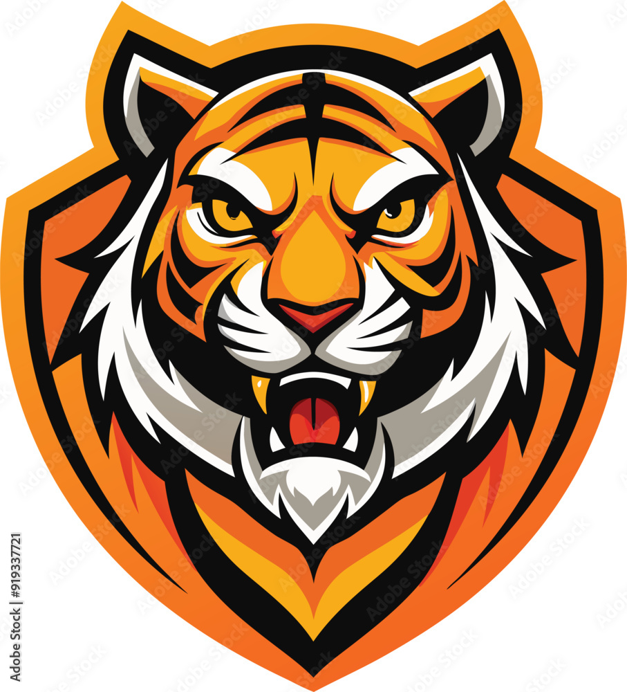 Fototapeta premium tiger head vector