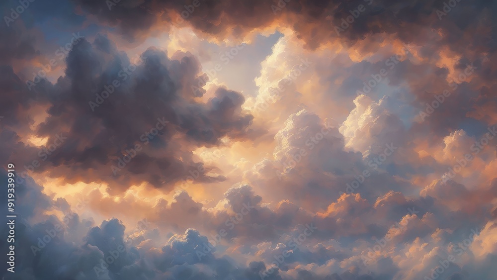 Obraz premium Dreamscapes in the Clouds: The Spirit of Freedom Beckons