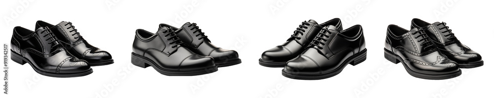 Set, collection of Uniform Shoes isolated on transparent background. Set, collection of Uniform Shoes isolated on transparent background.