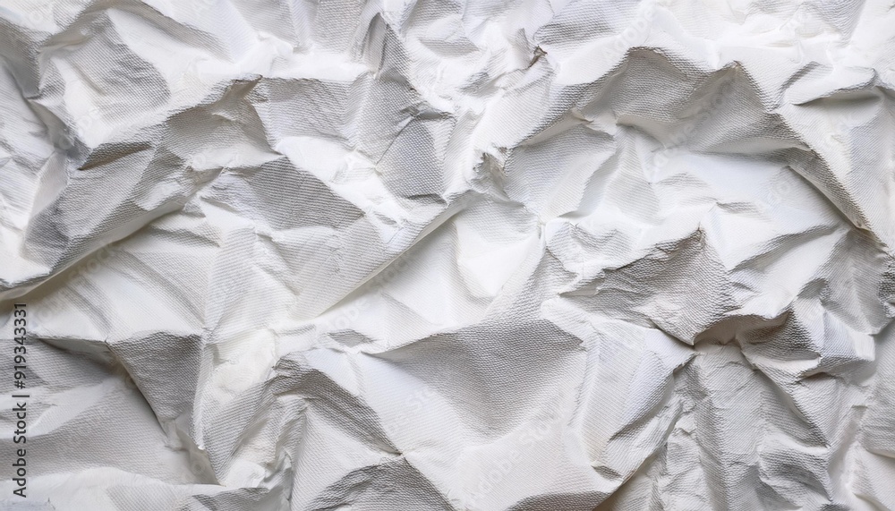 Obraz premium The texture of white paper is crumpled. Background for various purposes. 