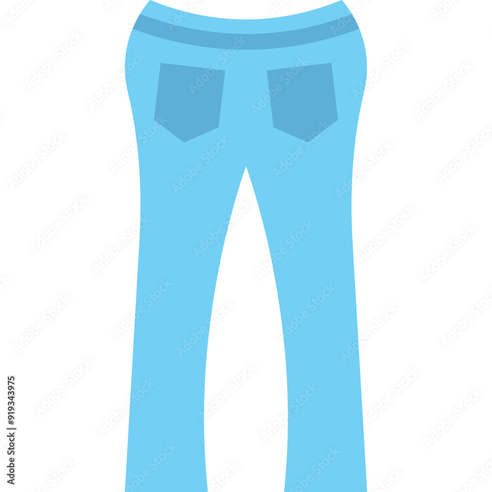 Jeans vector icon in flat style 