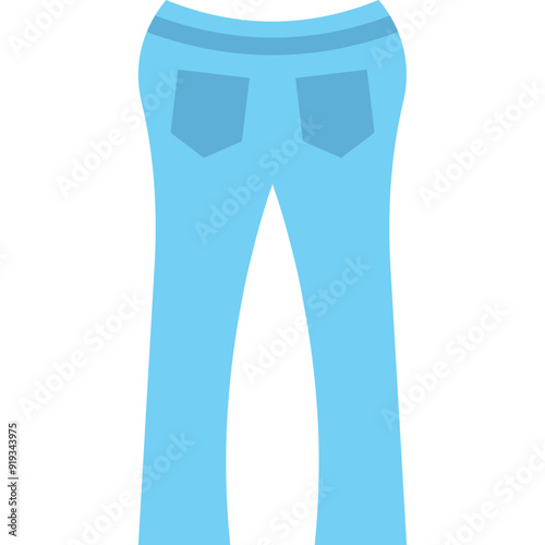 Jeans vector icon in flat style 
