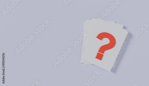 Question Mark On Paper Notes Question mark sign business on blue cyan background with copy space