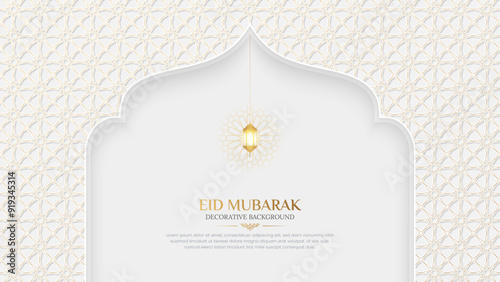 Eid Mubarak Islamic luxury Background with Arabic ornament and pattern