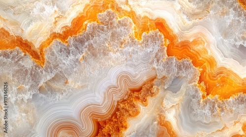 Wallpaper Mural Natural volcanic agate stones close up with light orange, apricot crush and gold texture. Wallpaper background, quartz marble, decorative rock. Ai generation Torontodigital.ca
