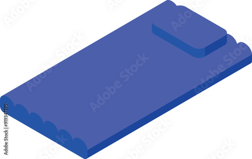 Blue sleeping bag with a pillow representing a comfortable night during a camping adventure