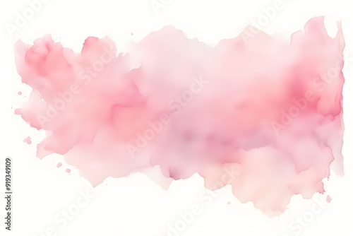 A transition from light gray to soft pink watercolor on white background, Ai Generated