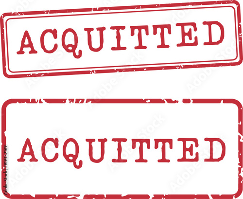Acquitted Stamp Vector Set