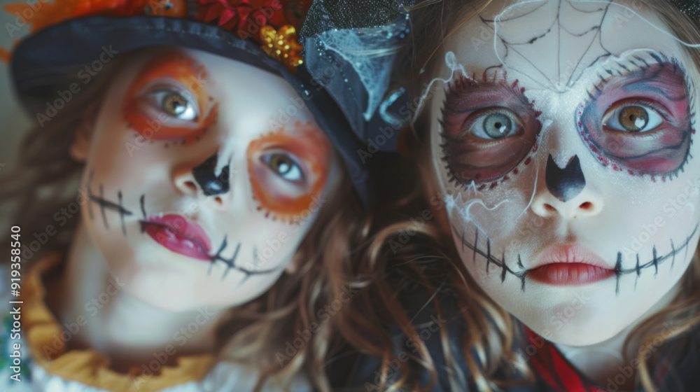 Kids in Halloween Makeup Kids in Halloween Makeup