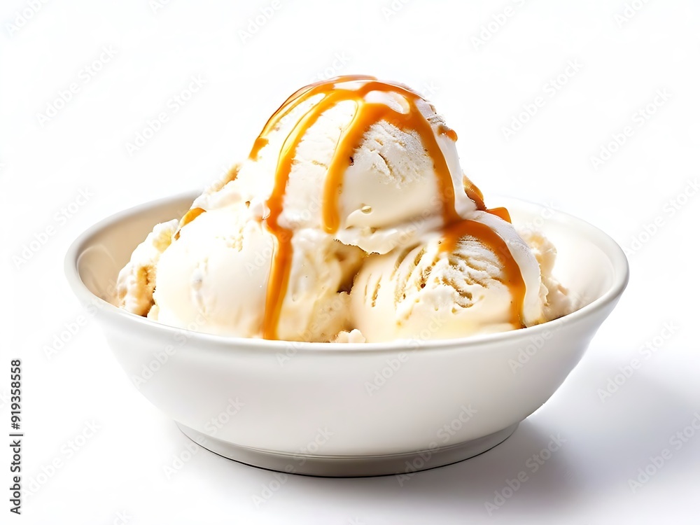 ice cream with caramel ice cream with caramel