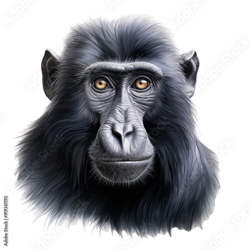 Celebes Crested Macaque Clipart Image