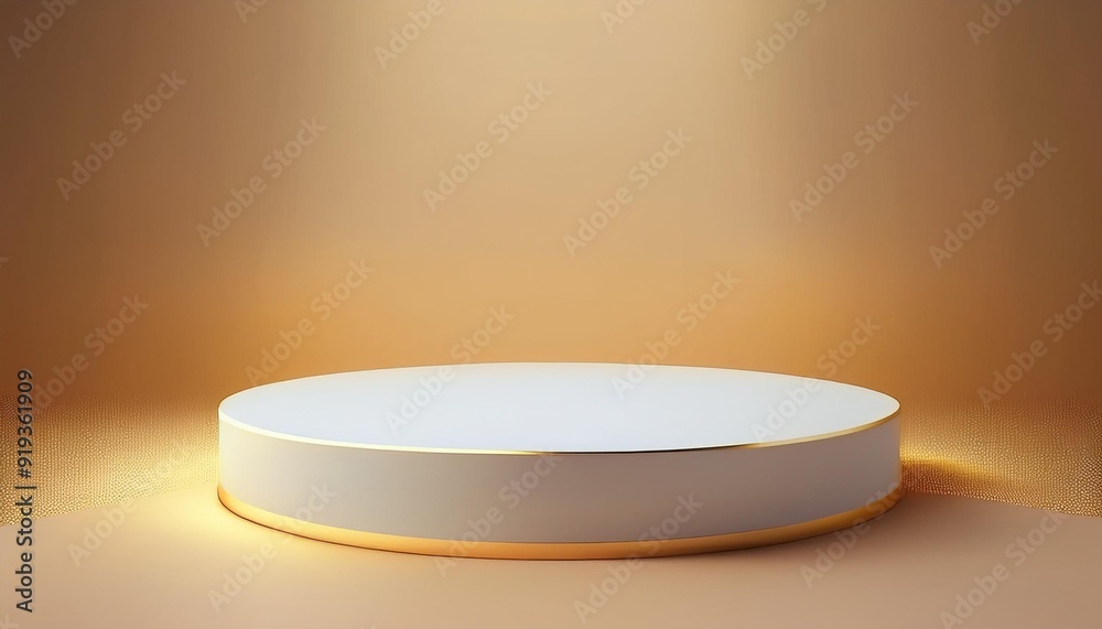 Beautiful gold minimal pedestal podium, for cosmetic product presentation, 3d rendering illustration. Beautiful gold minimal pedestal podium, for cosmetic product presentation, 3d rendering illustration.